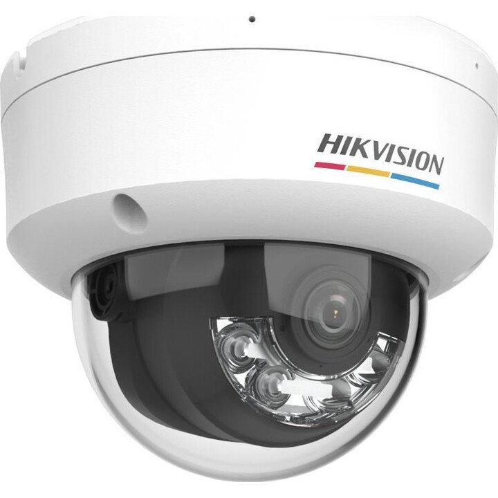 Hikvision DS-2CD1167G3-LIU Cámara IP domo fija ColorVu 3.0 de 6MP Luz híbrida inteligente de 2,8 mm Blanca