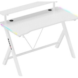 Huzaro Hero 1.9 RGB Blanco Escritorio Gaming 75kg Carga Estante Gancho Auriculares