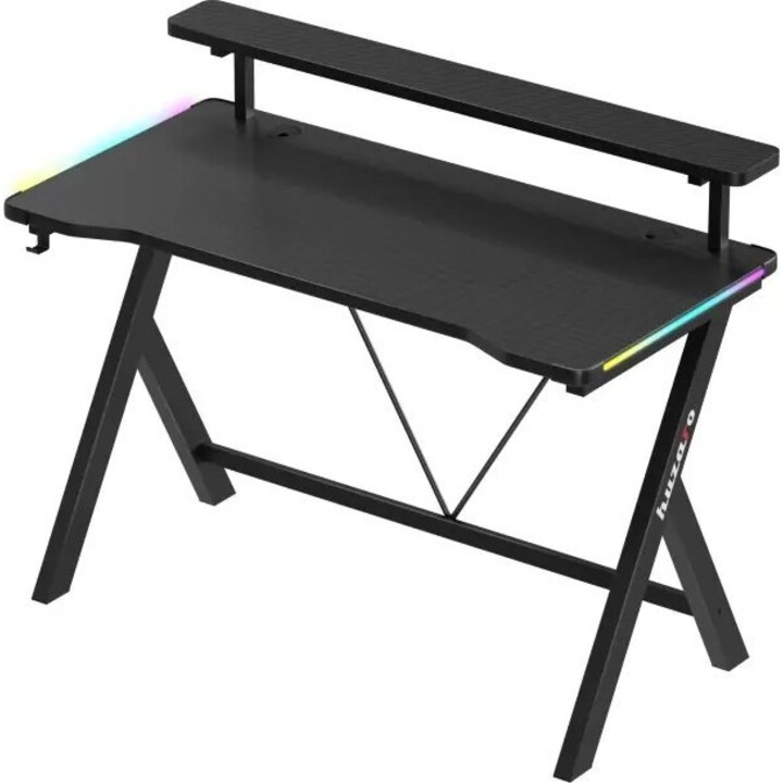 Huzaro Hero 1.9 RGB Negro Escritorio Gaming 75kg Carga Estante Gancho Auriculares