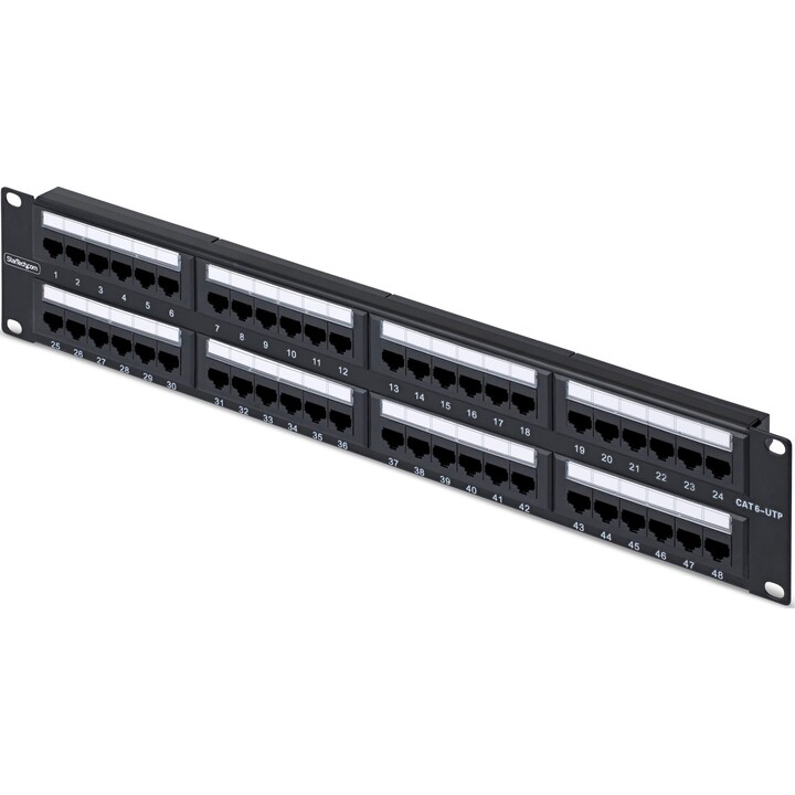 StarTech CPANEL48 Pannello patch di rete a 48 porte nero