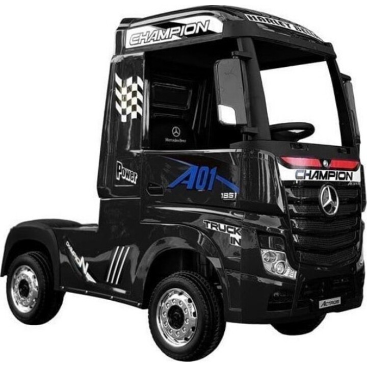 Auto Mercedes Actros Czarny Lakierowany Ciężarówka Dla Dzieci Pilot LED MP4