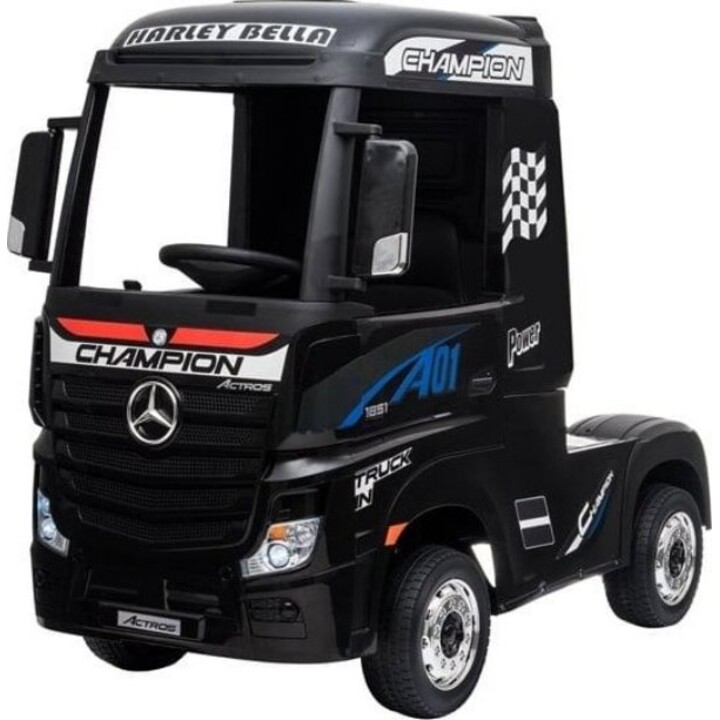 Auto Mercedes Actros Czarny Lakierowany Ciężarówka Dla Dzieci Pilot LED MP4