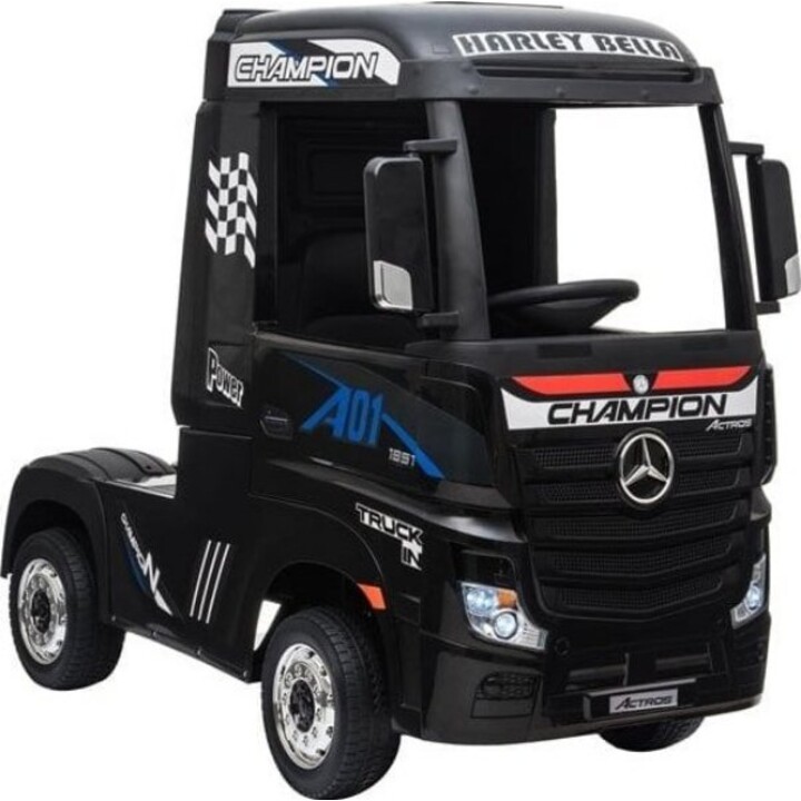Auto Mercedes Actros Czarny Lakierowany Ciężarówka Dla Dzieci Pilot LED MP4