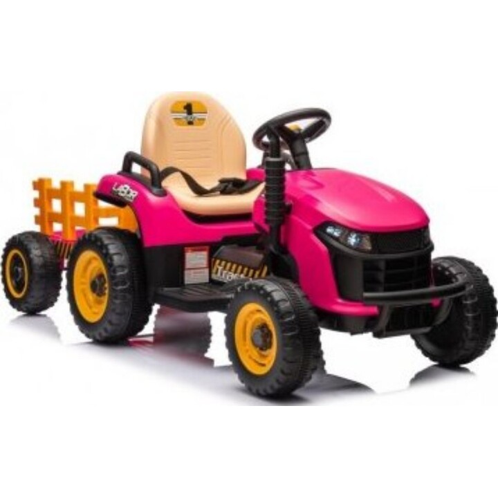 LEAN CARS BBH-030 trator elétrico rosa