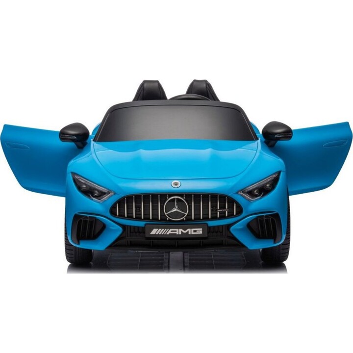Mercedes AMG SL63 electric car for children, painted blue