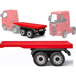 Naczepa do pojazdu na akumulator HL358 Mercedes Scania Actros czerwona