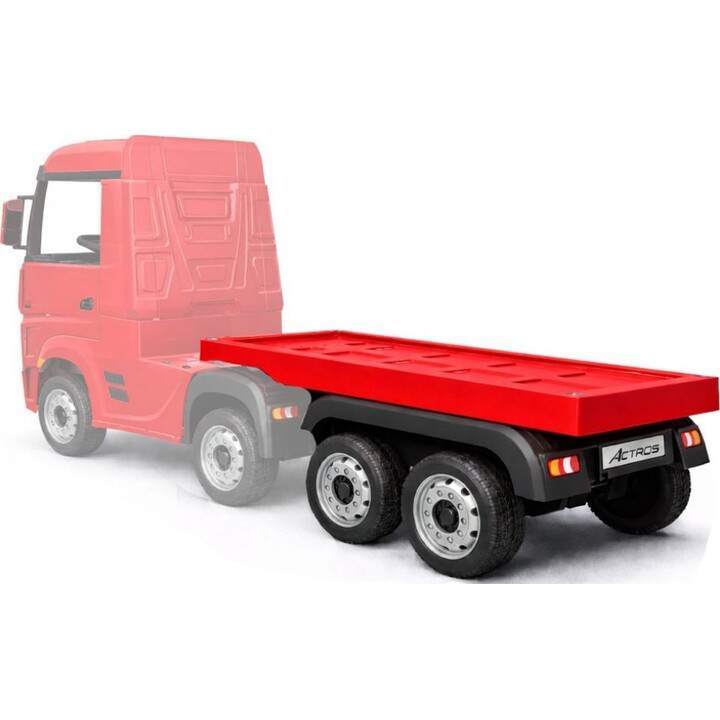 Naczepa do pojazdu na akumulator HL358 Mercedes Scania Actros czerwona