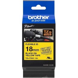 Brother Etikettenband Schwarz auf Gelb 18mm