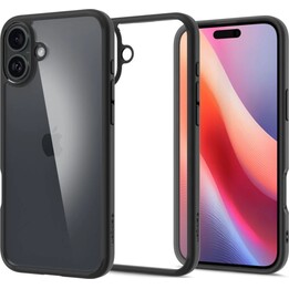 Coque pour Apple iPhone 16, Spigen, Ultra Hybrid, Noir mat ACS08201
