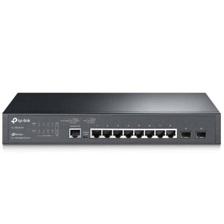 Switch gestito TP-Link Omada TL-SG3210 V4 con 10 porte RJ-45 10/100/1000 e SFP.