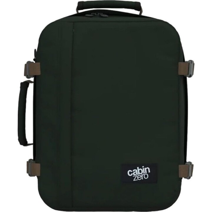 CabinZero Classic 28L Airplane Travel Backpack - Black Sand