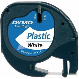 Rolo de etiquetas Dymo LT 12mm x 4m preto/branco