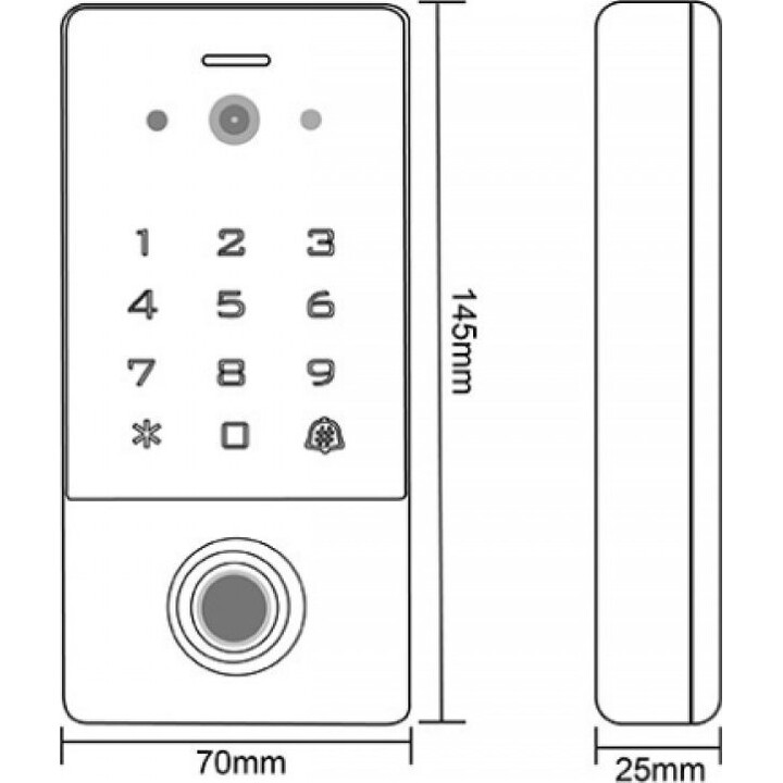 ATLO-KRMF Smart Lock with Code and Videophone Function