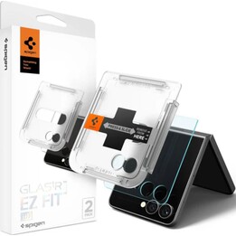 Spigen gehärtetes Glas externen Front Screen Protector für Samsung Galaxy Z Flip 7 GLAStR EZ Fit HD (2 Pack)