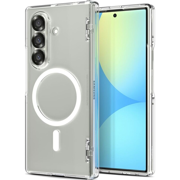 Custodia Spigen Tough Armor Pro MagSafe per Samsung Galaxy Z Fold 7 - trasparente e bianca