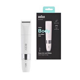 BRAUN Series 1 BS1000 trimmer, white and silver.