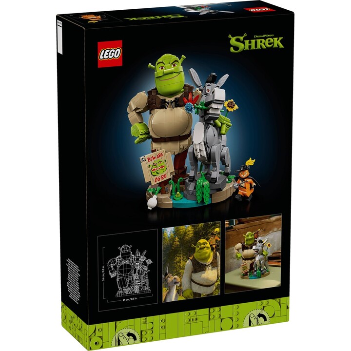 LEGO ICONS 72423 Shrek, l'Âne et le Chat botté