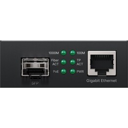 Cudy MC220P Media Converter Gigabit PoE+ RJ45-SFP Black