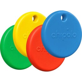 Chipolo POP 4-Pack Bluetooth Locator Rouge Bleu Jaune Vert 90m IP55