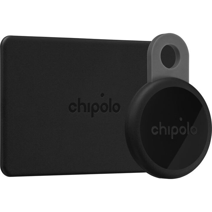 Chipolo CARD and LOOP Bluetooth Locator Black 2-Pack 120m Range IP67