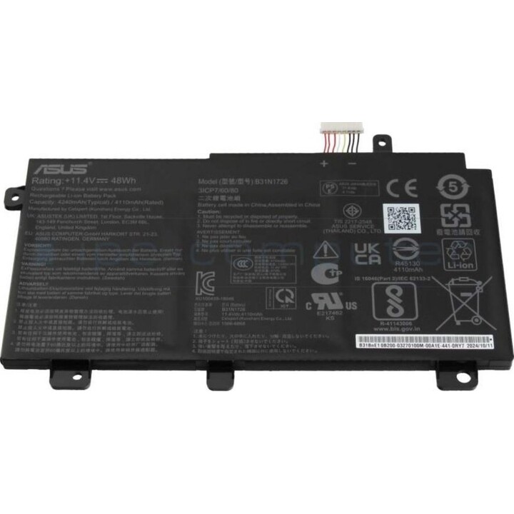 Asus 0B200-02910000 Batteria originale per computer portatile 4240mAh 48Wh 11.4V Li-Polymer Nero