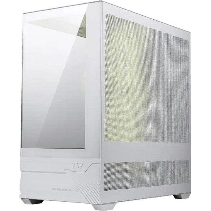 MSI MAG PANO M110R Mini Tower Bianco 270° Panoramico 3xARGB Ventole Case