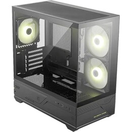 Caixa MSI MAG PANO M110R Mini Torre Preta 270° Panorâmica 3xARGB Ventiladores