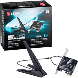 MSI Herald BE9400 WiFi 7 PCIe Card 2x External Antenna