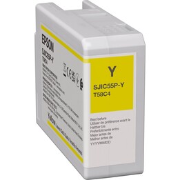 Epson T58C4 Cartouche d'encre jaune originale 80ml pour ColorWorks CW-D6500 D6000