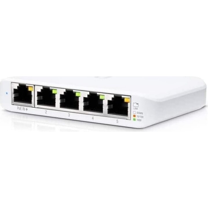 Ubiquiti UniFi USW-Flex-Mini 5-Port Smart Managed Gigabit Switch White PoE