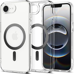 Spigen Ultra Hybrid MagFit Back Cover Transparente/Negro Apple iPhone 16e/17e