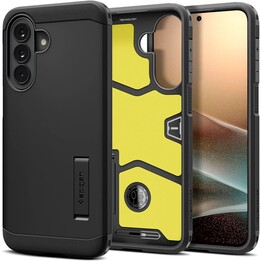 Capa traseira Spigen Tough Armor preta para Samsung Galaxy A57 5G