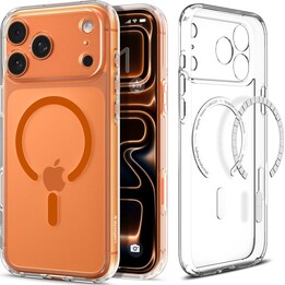 Spigen Ultra Hybrid MagFit Back Cover Transparent/Orange Apple iPhone 17 Pro Max