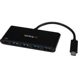 StarTech HB30C4AFPD 4-Port USB-C Hub 5Gbps 60W PD Schwarz
