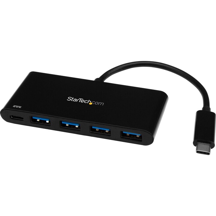 StarTech HB30C4AFPD Hub USB-C de 4 portas 5Gbps 60W PD Preto