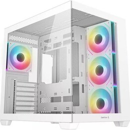DeepCool CG530 WH Mid Tower White 4x120mm ARGB Fans Panoramic Tempered Glass Case