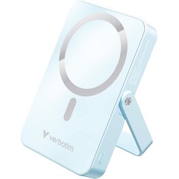 Verbatim Charge n Go MagSafe Power Bank, Bateria externa (10.000 mAh, 15 W, magnética, PD 20 W, ecrã LED, suporte dobrável, supe