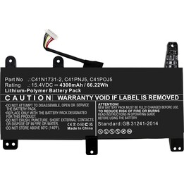 CoreParts MBXAS-BA0313 Batería de portátil para ASUS ROG Strix y SCAR Series