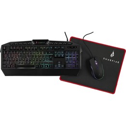 Set combinato per giochi KingPin (tastiera QWERTY italiana, mouse RGB a 7 pulsanti e tappetino per mouse)