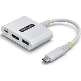 StarTech 168W-USBC-MULTIPORT Adattatore multiporta USB-C 4K 60Hz HDMI 140W PD Bianco