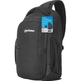 Manhattan Amsterdam 13.3 Laptop Sling Bag Anti-Theft Water Resistant Black