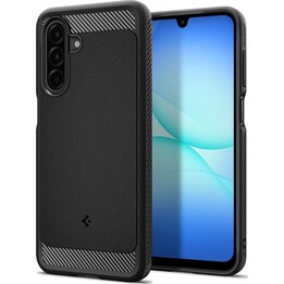 Coque arrière Spigen Rugged Armor en TPU noir pour Samsung Galaxy A17/A17 5G