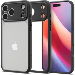 Cover posteriore Spigen Ultra Hybrid in TPU nera per Apple iPhone 17 Pro