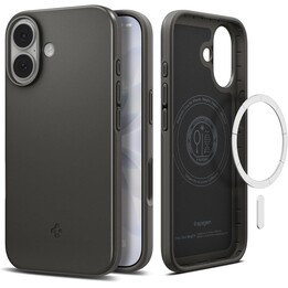 Spigen Thin Fit MagFit Rückseite Grau Apple iPhone 17