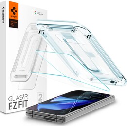 Spigen EZ Fit Cristal Templado Clear Protector De Pantalla Google Pixel 9 Pro Fold Paquete De 2