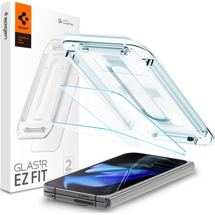 Spigen EZ Fit Tempered Glass Clear Screen Protector for Google Pixel 9 Pro Fold (2-Pack)