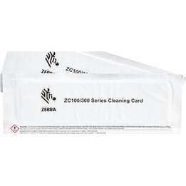 Zebra ZC100 ZC300 ZC350 Kit de tarjetas de limpieza 5 tarjetas Mejorado 105999-311-01 Blanco