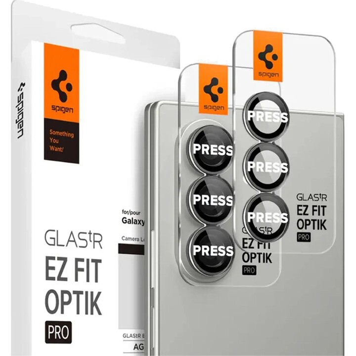 Protetor de câmera de vidro temperado Spigen EZ Fit para Samsung Galaxy Z Fold 7, pacote com 2 unidades