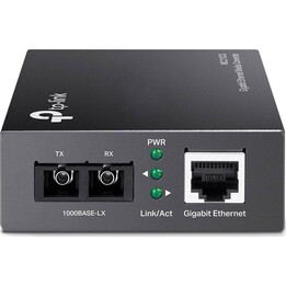 TP-Link MC210CS Conversor multimédia Gigabit de fibra monomodo SC para RJ45 até 15 km Preto
