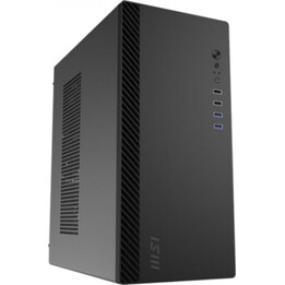 MSI PRO SHIELD M100P Micro-ATX Mid Tower Office PC Case with Pre-installed 80mm Fan Black